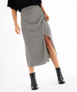 Jupe longue imprimée en viscose femme